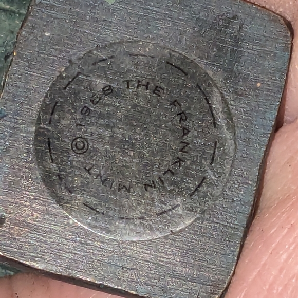 FRANKLIN MINT THE COLLECTORS TREASURY OF OWLS 1988 GREEN BRONZE OWL  3” - Picture 5 of 5